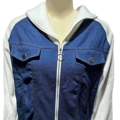 Casual zip up pockets patchwork cardigan on sale