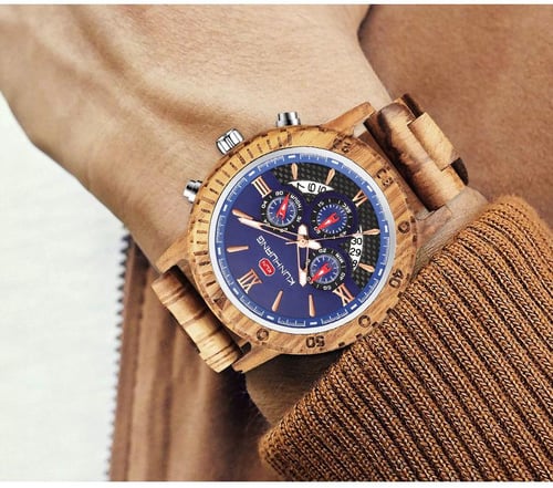 Waterproof wood watch cheap