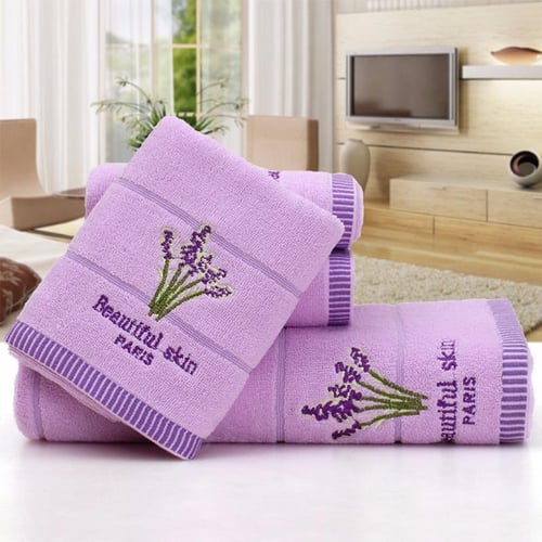 Lavender bath on sale towel set