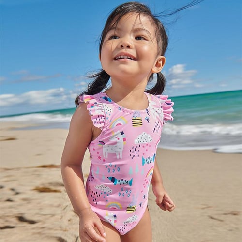 Little girl unicorn swimsuit top