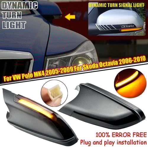 For VW Volkswagen Polo mk4 FL Vento Skoda Octavia Led Side Wing
