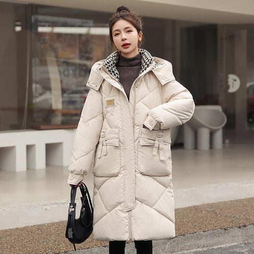 Long korean puffer jacket shop