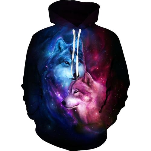 3d hoodies wolf on sale