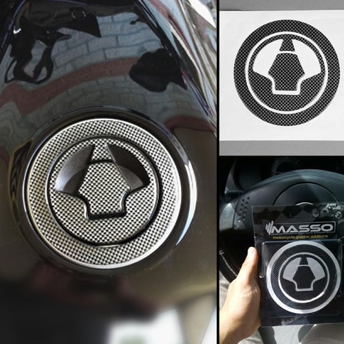 Motorcycle Oil Gas Fuel Tank Cap Cover Pad Decals Sticker