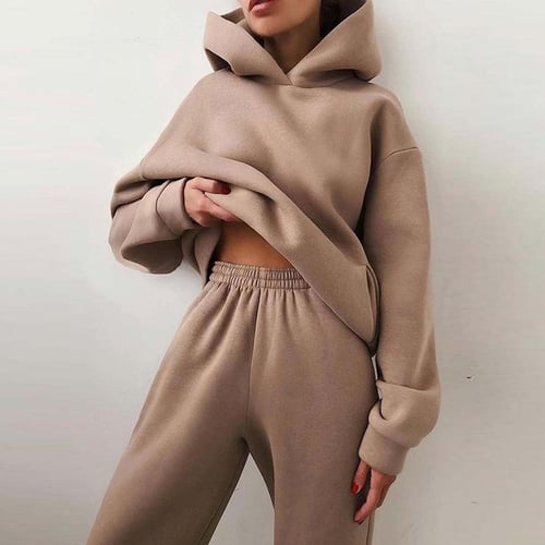 Womens jogger and hoodie set outlet