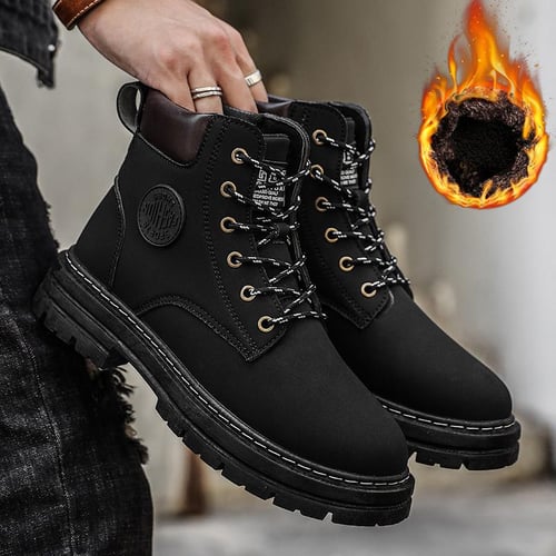 Thick sole work boots cheap