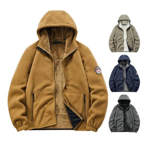 Solid color zipper autumn winter jacket 2025