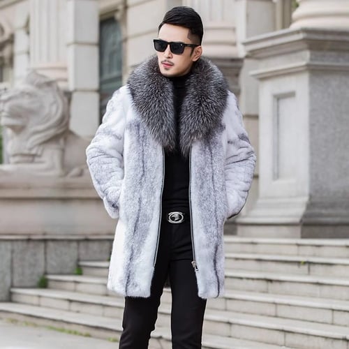 Men's full length mink coat top