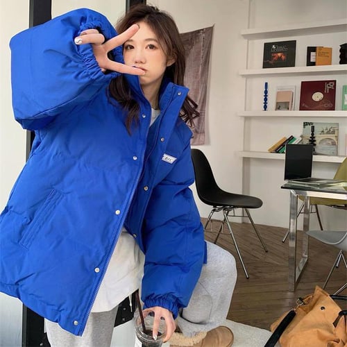 Royal blue winter coat womens discount