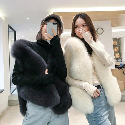 Thin fur vest online