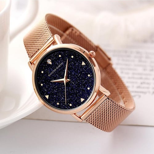 Women starry sales sky waterproof watch