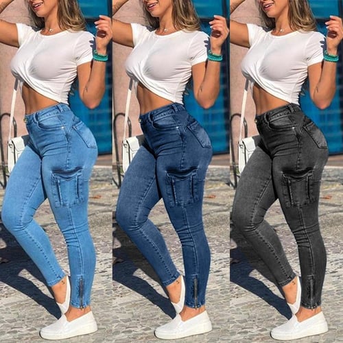 Skinny combat jeans womens top