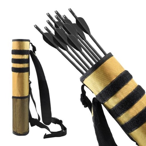 Archery Arrow Quiver Back Hip Dual Use Large Capacity Adjustable Strap Oxford Cloth Outdoor Hunting Recurve Bow Target Practice Arrow Storage Bag