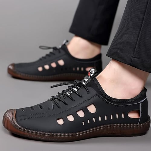 Soft leather summer shoes on sale