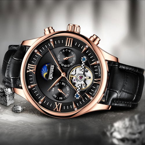 KINYUED men s watch multi function simple openwork business style automatic men s mechanical watch buy KINYUED men s watch multi function simple