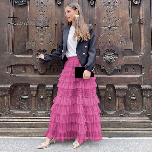 Puffy mesh skirt hotsell