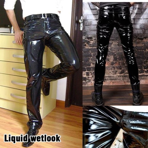 Wet leather trousers sale