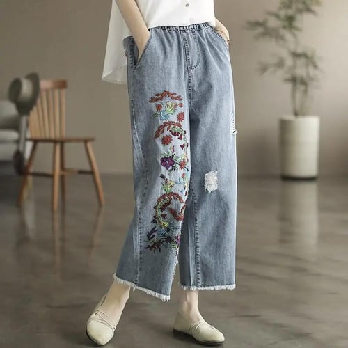 Vintage embroidered jeans outlet