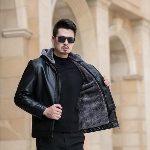 Leather jacket fleece lining shop