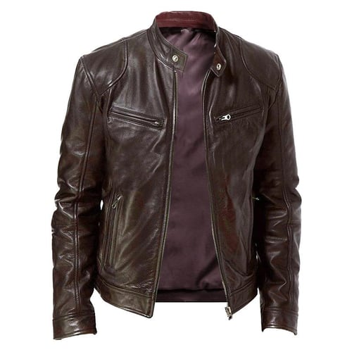 Men collar zipper decorated jacket sales