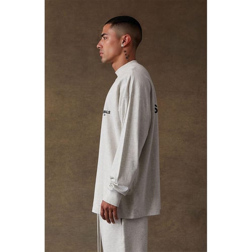 Fear of God Essentials Fleece Logo Crewneck Long Sleeve T