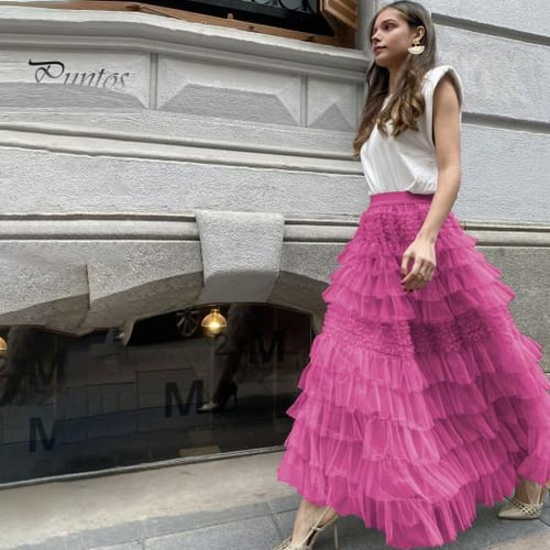 Puffy mesh skirt 2025