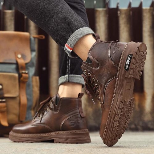 Mens lace up cowboy boots top