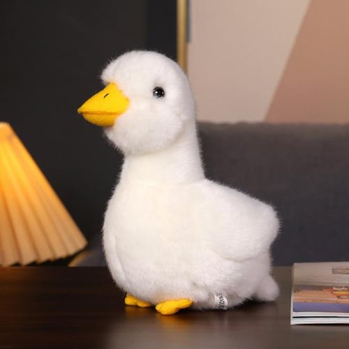 Duck Plush Doll Cute 3D Duck Plushies Eyes White Yellow Ornament
