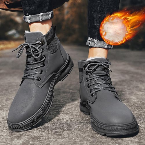 Mens lined snow boots online