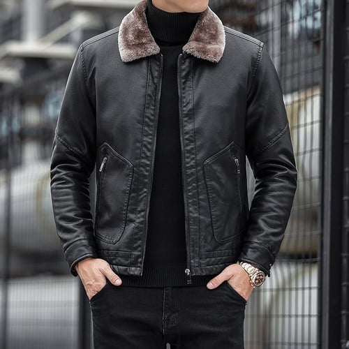 Business casual hotsell leather jacket