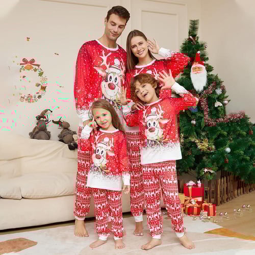 Matching boy and girl christmas pyjamas 2025