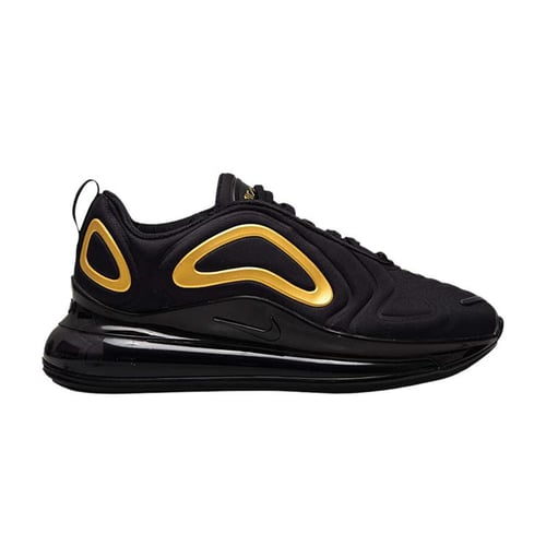 Nike Air Max 720 GS Black Metallic Gold Kids Sneakers AQ3196 014