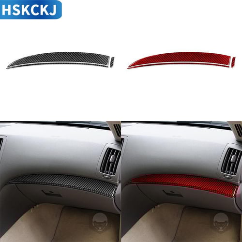 Real Carbon Fiber Car Co Pilot Dashboard Panel Strip Trim Interior