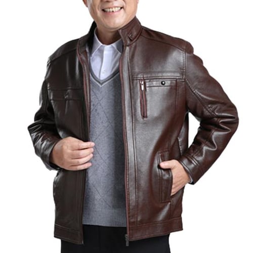 Fashion long sleeve plush leather jacket best sale