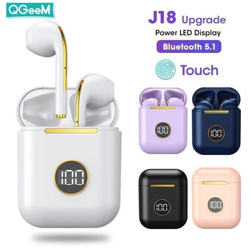 J18 Upgrade TWS Bluetooth 5.1 Earphone Charging Box Wireless