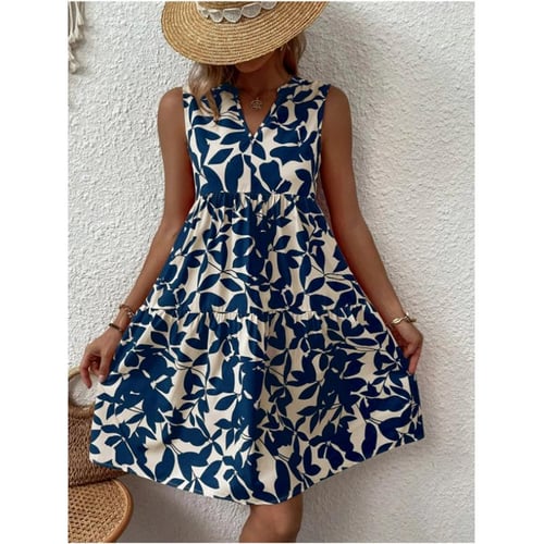 Sleeveless knee length summer dress online