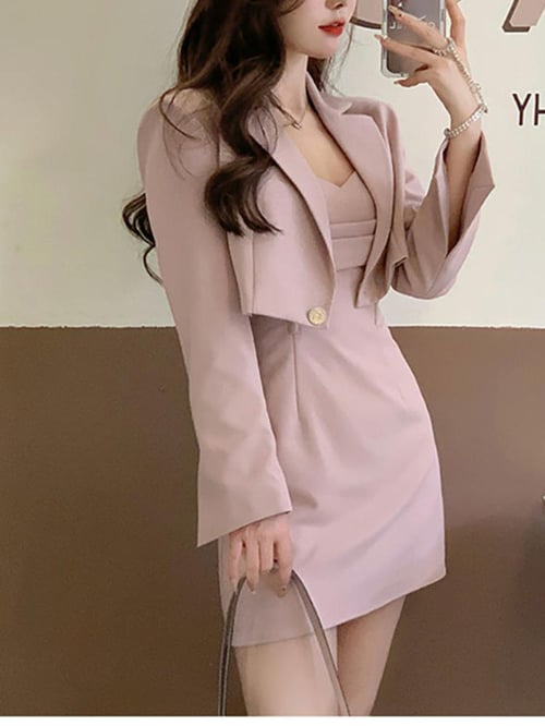 Korean two piece dress best sale