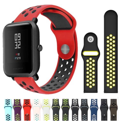 20mm Sports Silicone Watchband Strap For Xiaomi Huami Amazfit Bip