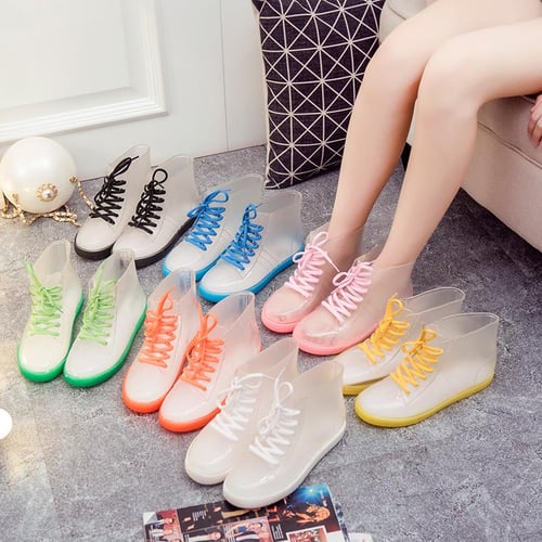 Transparent rubber shoes hotsell