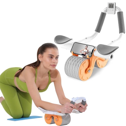 1pc Abdominal Exercise Wheel Elbow Support Roller good With Timer