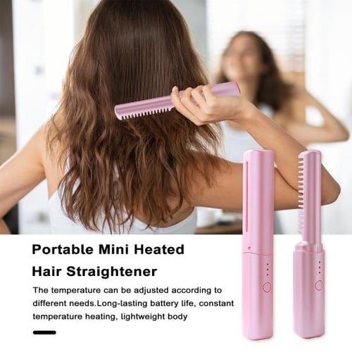 Wet and dry hair straightener brush hotsell