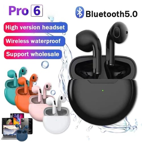 Air Pro 6 TWS Wireless Headphones with Mic Fone Bluetooth